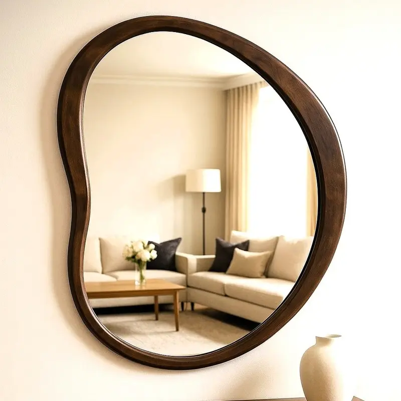 מראה נונה ווד אבסטרק מסגרת עץ כהה מספר מידות לבחירה.