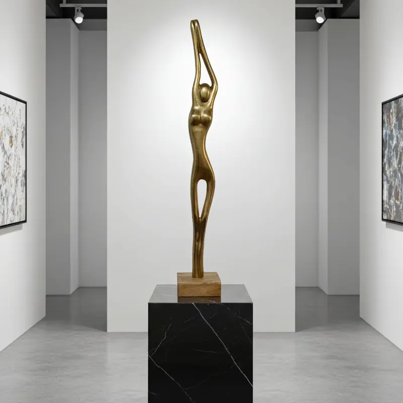 פסל HARMONY - פריחת הבוקר זהב 111 ס"מ