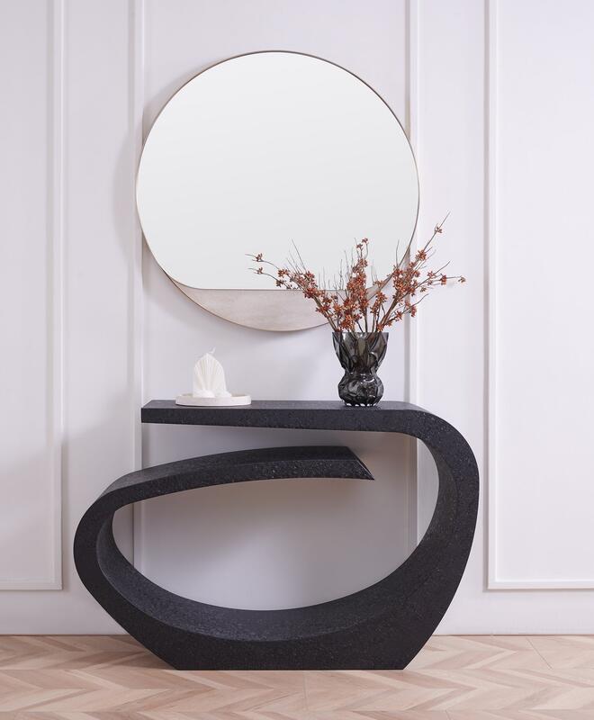 קונסולה מתכת אלומה שחורה