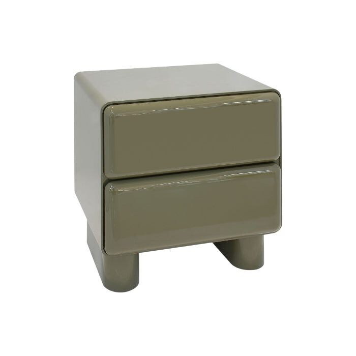 סט שתי שידות צד גלוסי גרין