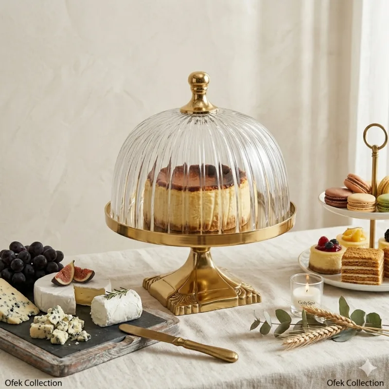 פעמון עוגה אופיר Brass – יוקרה שקטה בזהב