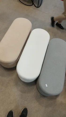ספסל אחסון נעמה בוקלה לבן