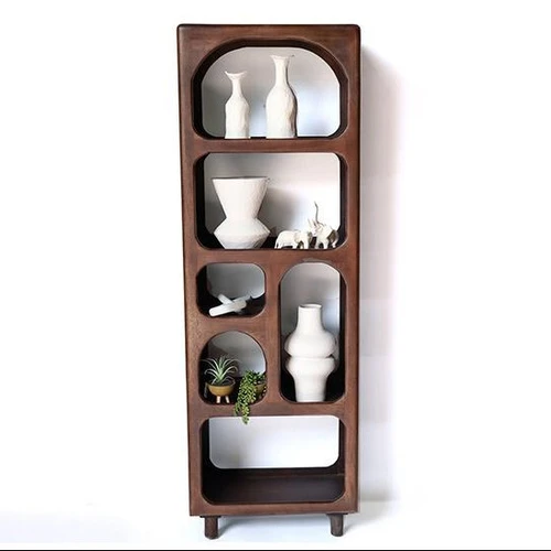 כוננית גלריה מעץ מנגו - יופי ממוסגר