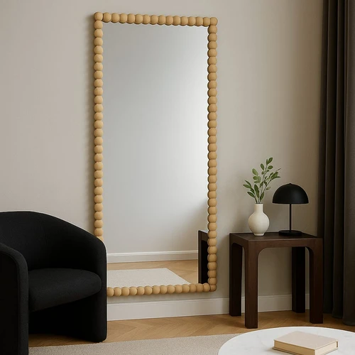 מראה חרוזי עץ 60\120 ס"מ