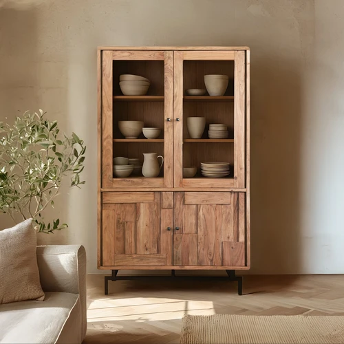 ויטרינה מלמו עץ מלא