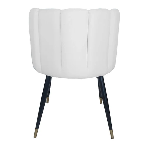 כיסא לוקה סטריפ ריפוד דמוי עור לבן