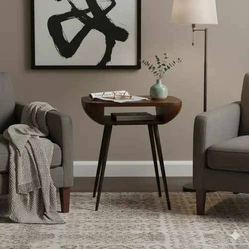 שולחן צד גל כהה