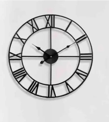 שעון רומי זהב או שילוב זהב\שחור קוטר 80 סמ