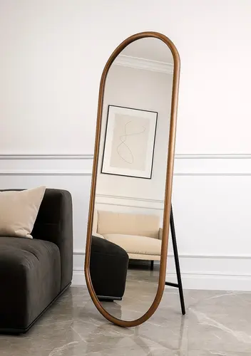 הילה מראת גוף עומדת - מסגרת עץ אובלית 170*60 ס"מ