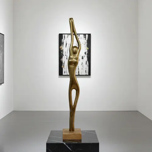 פסל HARMONY - פריחת הבוקר זהב 111 ס"מ