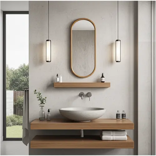 מראה וודי אובל נטוראל מידות שונות