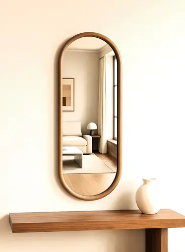 מראה וודי אובל נטוראל מידות שונות