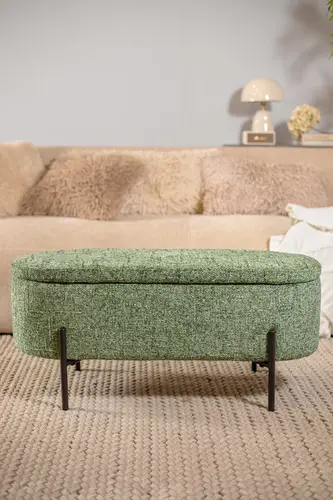 ספסל אחסון אובלי גרין