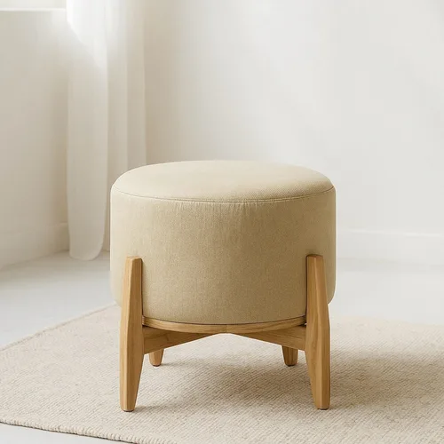 שולחן צד סטול עץ טבעי