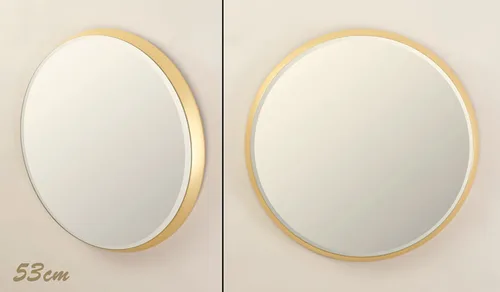 מראה עגולה זהר קלאסי בגימור זהב 50 ס"מ