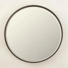 מראה עגולה זהר קלאסי שחורה 50 ס"מ