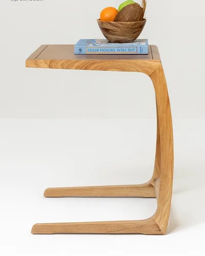 ארקוס נשכן שולחן צד עץ טבעי