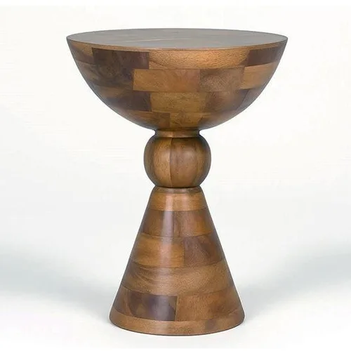 סטול שולחן צד הגביע הטבעי עץ מלא