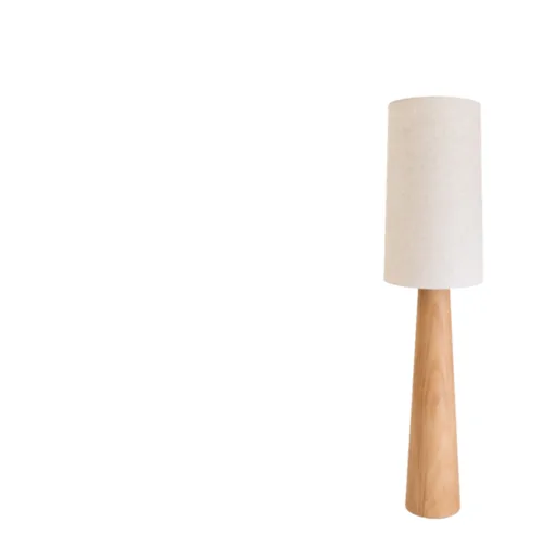 מנורת עמידה מעץ מלא גוון טבעי נובה