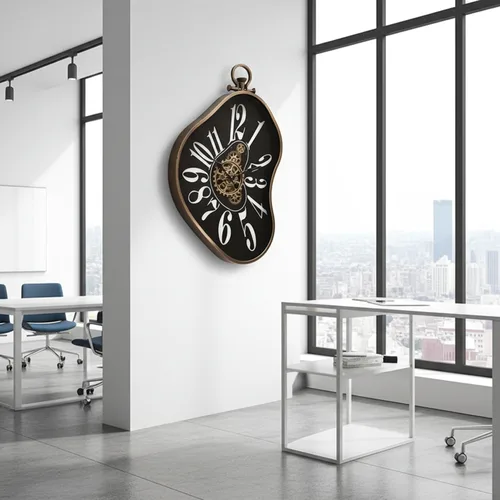 שעון גלגלי שינים שחור