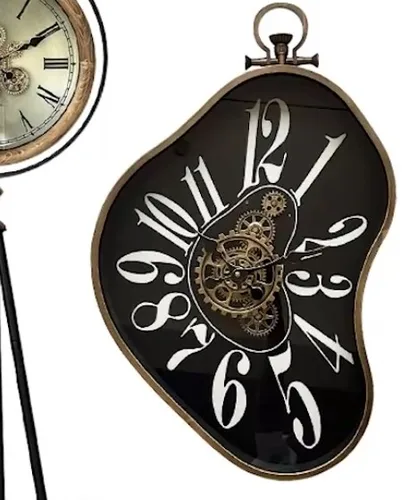 שעון גלגלי שינים שחור