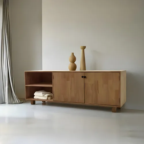 מזנון יער מעץ 2 דלתות ומדף