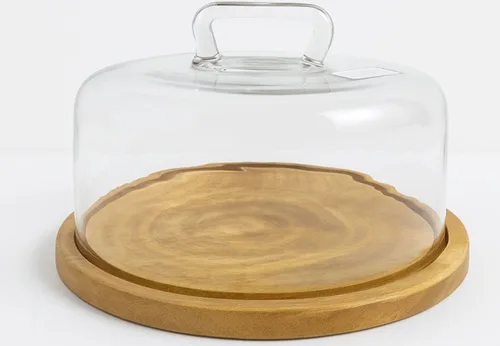 מעמד עוגה בשילוב פעמון זכוכית דגם אלון