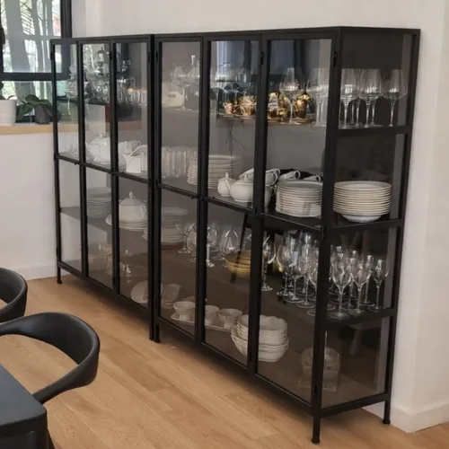 ויטרינה מטאל גלאס לבנה שחורה או מוקה לבחירה