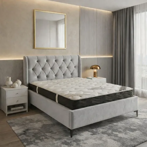 מיטה זוגית קטיפה אליס צבעים ומידות לבחירה