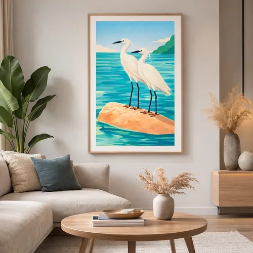 תמונת קנבס בעיצוב מקורי שלוות החוף- סטודיו 26