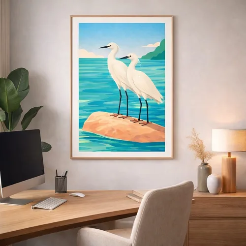 תמונת קנבס בעיצוב מקורי שלוות החוף- סטודיו 26