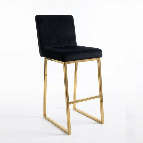 כסא בר שחור רגלי זהב סטלה
