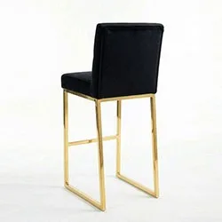 כסא בר שחור רגלי זהב סטלה