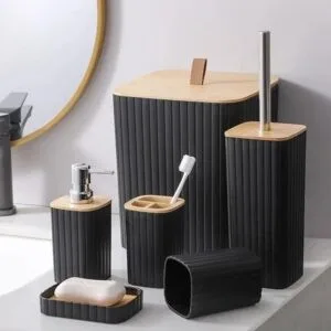 סט לאמבטיה 6 חלקים שחור או לבן