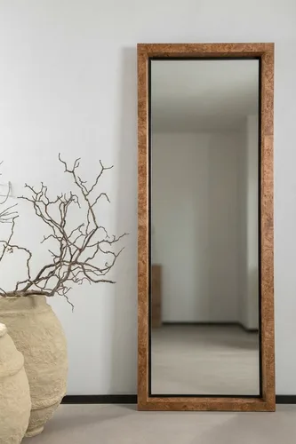 מראת גוף פנורמית גלית 192 ס"מ מסגרת עץ אורגנית , 3 גוונים לבחירה