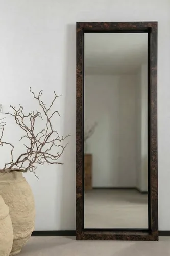 מראת גוף פנורמית גלית 192 ס"מ מסגרת עץ אורגנית , 3 גוונים לבחירה