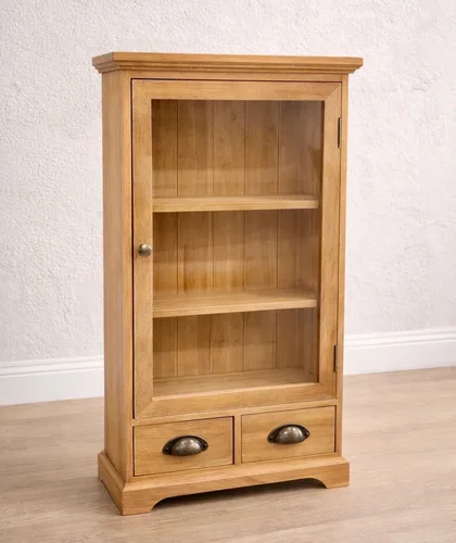 ויטרינת קיר כפרית ארז וייט או טבעי לבחירה