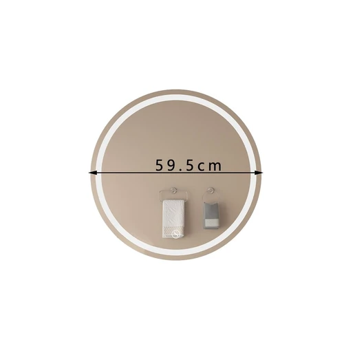 VEGA Round מראת קיר עגולה עם תאורת LED