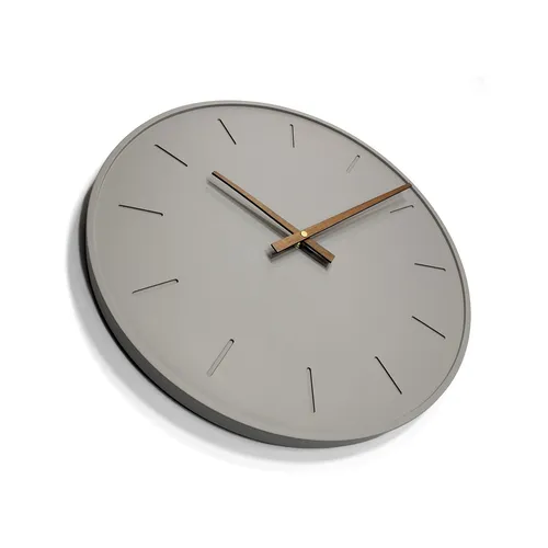 שעון קיר בטון בטון מינימליסטי קוטר 40 ס"מ שחור לבן או בטון