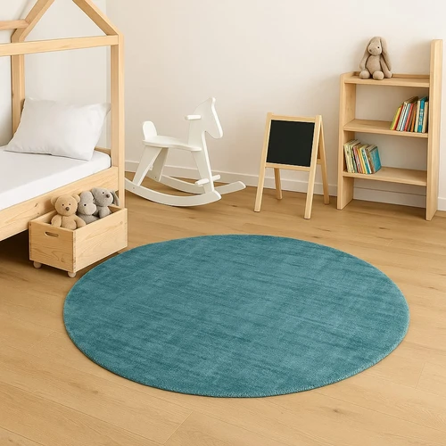 שטיח טימי עגול טורקיז\ צבעים לבחירה 150 סמ