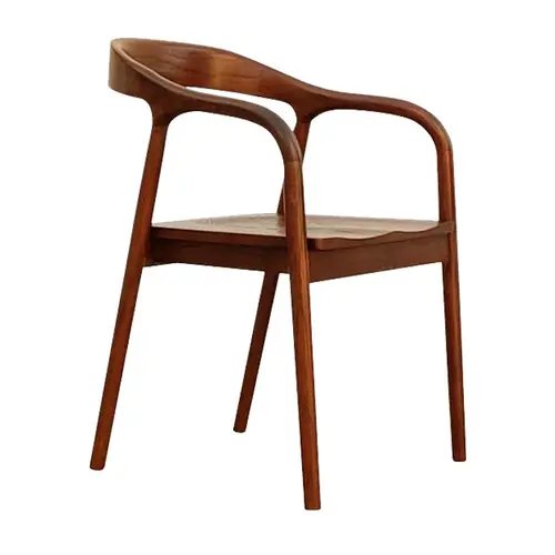 כיסא ירדן בראון עץ מלא