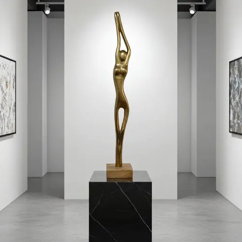 פסל HARMONY - פריחת הבוקר זהב 111 ס"מ