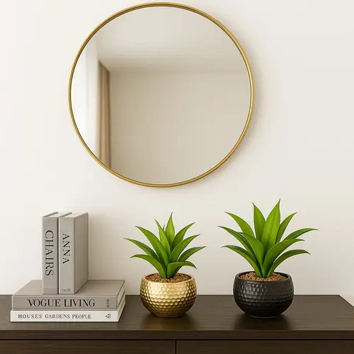 עציץ נוי מלאכותי זהב