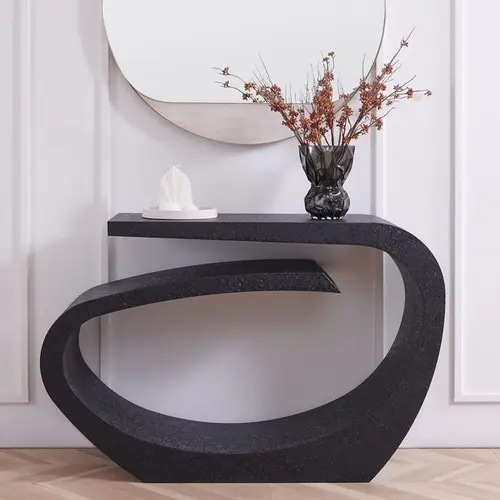 קונסולה מתכת אלומה שחורה