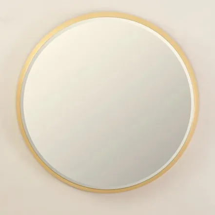 מראה עגולה זהר קלאסי בגימור זהב 50 ס"מ