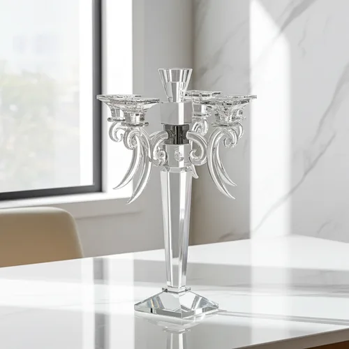 פמוט קריסטל קשת אור 5 קנים