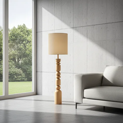 מנורת רצפה בוני מעץ טבעי