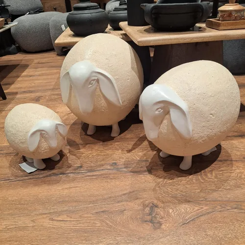 פסל כבשה אבן וולקנית 3 מידות לבחירה