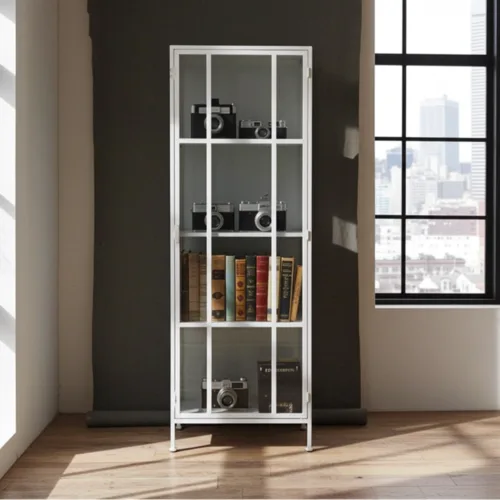 ארון ויטרינה אורבן לופט וויט זכוכית ומתכת