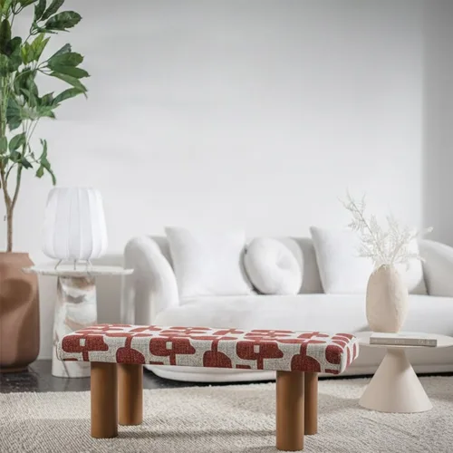 ספסל מרופד מלינה רד